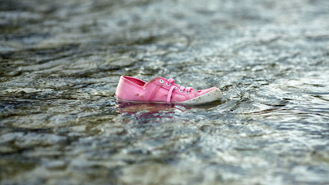 In Kinderschuhen auf der Flucht